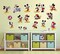 17pcs Colorful Mouse Stickers,Mouse Wall Decals, Stick Decorative Stickers, 15.7x23.5In - 40x60cm
